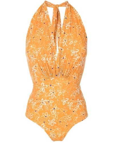 Clube Bossa Deneuve Halterneck Swimsuit - Orange