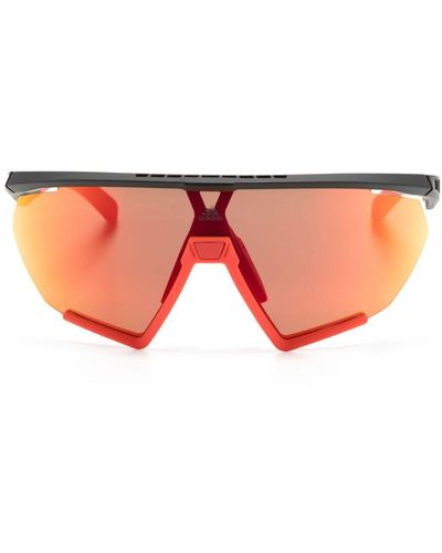 adidas Sp0071 Shield-frame Sunglasses - Orange