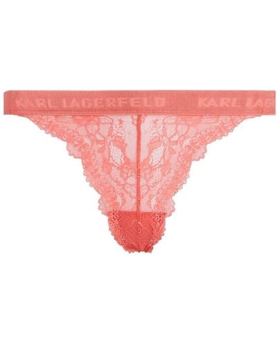 Karl Lagerfeld Bragas de encaje - Rosa