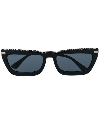 Jimmy Choo Gafas de sol con montura rectangular - Negro