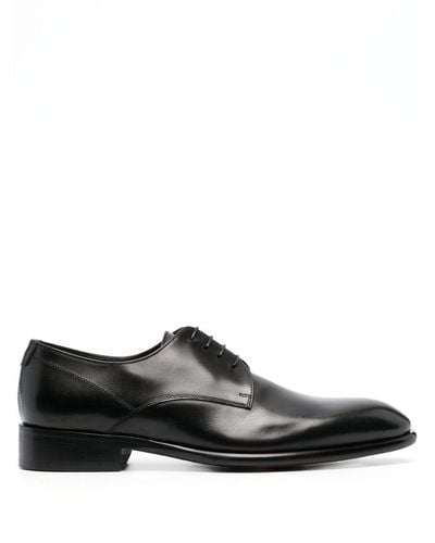 Doucal's Polished-finish Leather Derby Shoes - Black