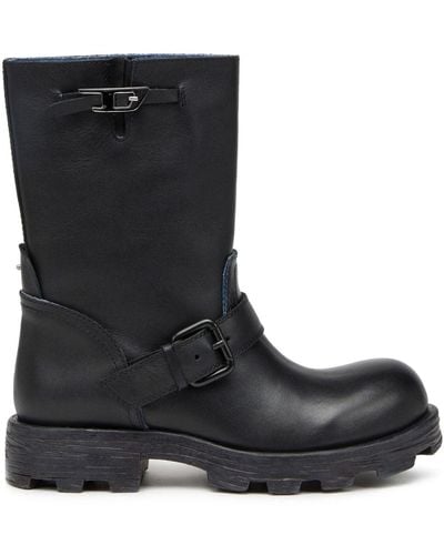 DIESEL D-hammer Hb W Leather Boots - Black