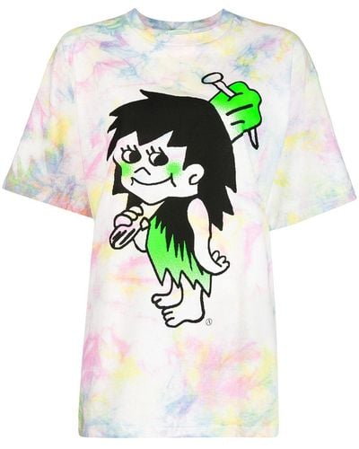 Aries T-shirt Cavewoman à imprimé tie-dye - Vert