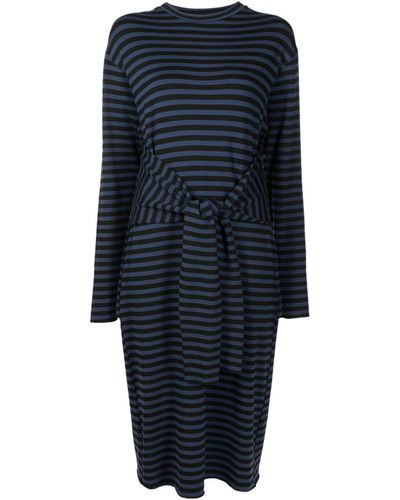 UMA | Raquel Davidowicz Horizontal-stripe Midi Dress - Blue
