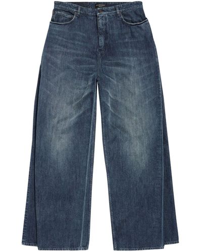 Balenciaga Jeans mit weitem Bein - Blau