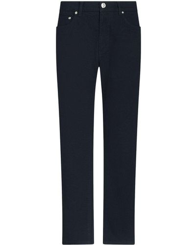 Etro Jacquard-pattern Slim-fit Jeans - Blue