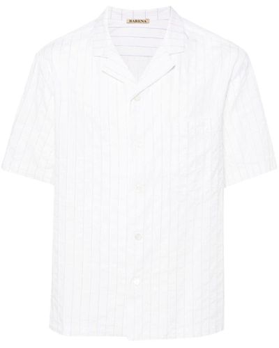 Barena Pinstriped Cotton Shirt - White