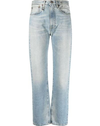 R13 Washed Straight-leg Jeans - Blue