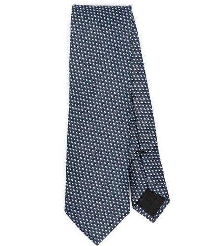 BOSS Krawatte mit geometrischem Print - Blau
