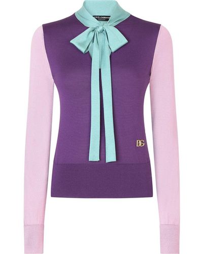Dolce & Gabbana Top con fiocco - Multicolore
