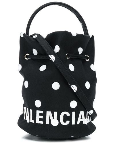 Balenciaga ウィール Xs バケットバッグ - ブラック