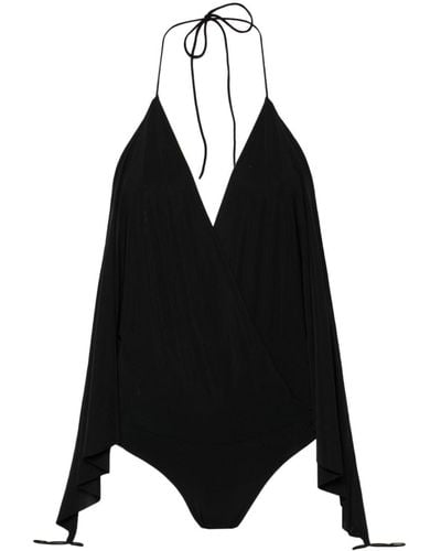 Amazuìn Alise V-neck Bodysuit - Black