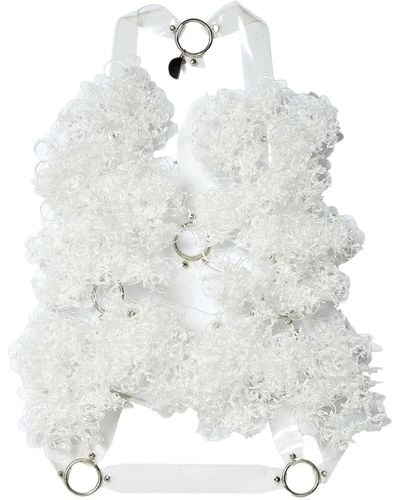 Noir Kei Ninomiya Gathered-detail Multi-strap Vest - White