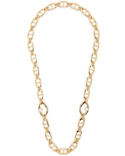 CAPSULE ELEVEN Pearl-embellished Chain Necklace - Metallic