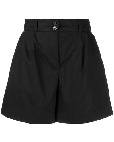 Woolrich Shorts de talle alto con pinzas - Negro