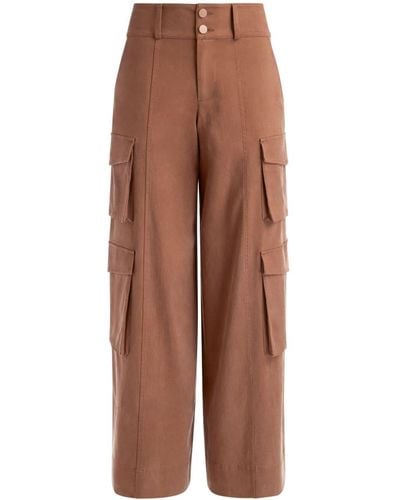 Alice + Olivia Mame Wide-leg Cargo Trousers - Brown