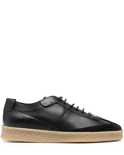 Buttero Crespo Low-top Leather Trainers - Black
