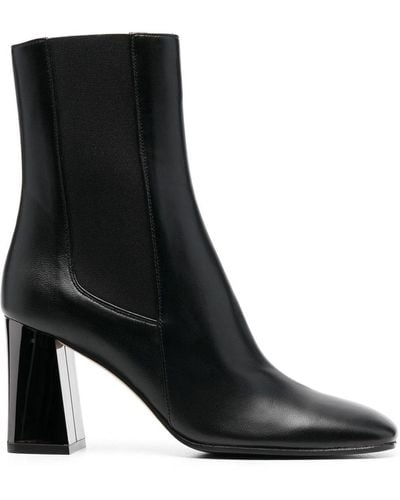 Sergio Rossi High-heeled Leather Chelsea Boots - Black