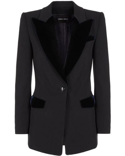 Giorgio Armani Einreihiger Blazer - Schwarz