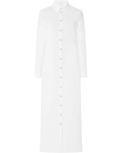 Rosetta Getty Vestido camisero de organza - Blanco