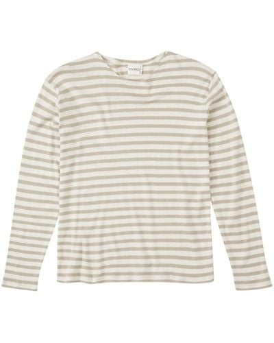 Closed Striped Long-sleeve T-shirt - White
