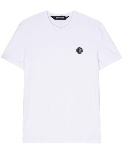 Just Cavalli T-Shirt mit Logo-Applikation - Weiß