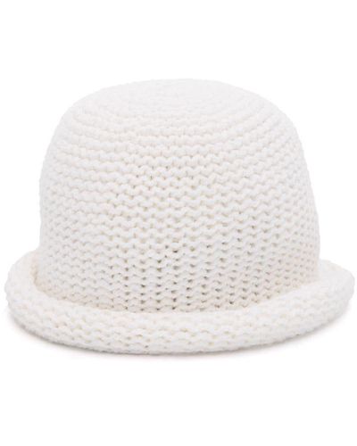 Loro Piana Hida Crochet-knit Bucket Hat - White