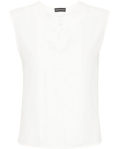 Emporio Armani Ärmellose Bluse - Weiß