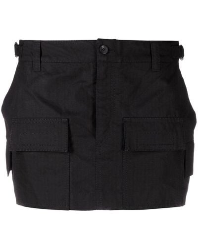 Wardrobe NYC Black Cargo Pockets Mini Skirt