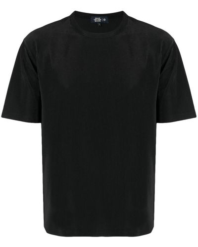 MAN ON THE BOON. Pleated Drop-shoulder T-shirt - Black