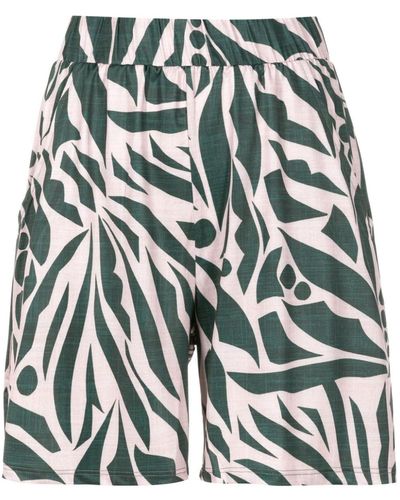 Lygia & Nanny High-Waist-Shorts mit Print - Grün