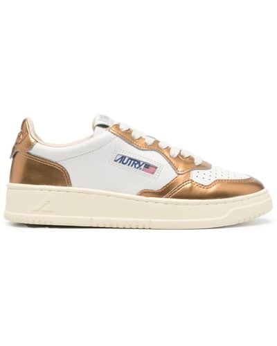 Autry Medalist Leather Sneakers - Natural