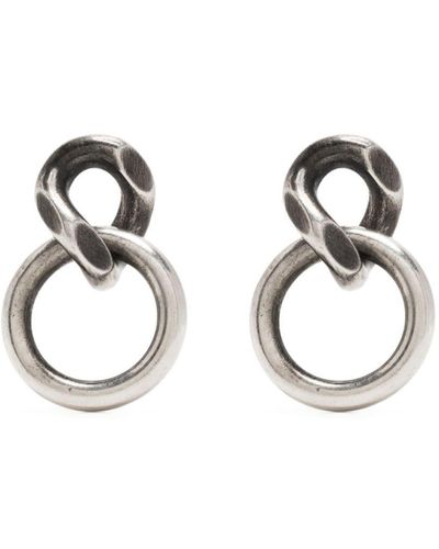 Werkstatt:münchen M4545 Silver Hoop Earrings - Metallic
