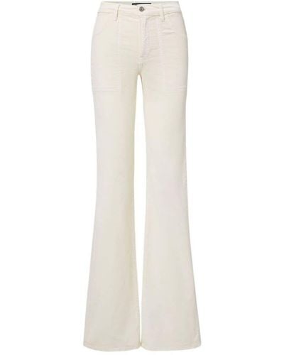Veronica Beard Crosbie Wide-leg Jeans - White