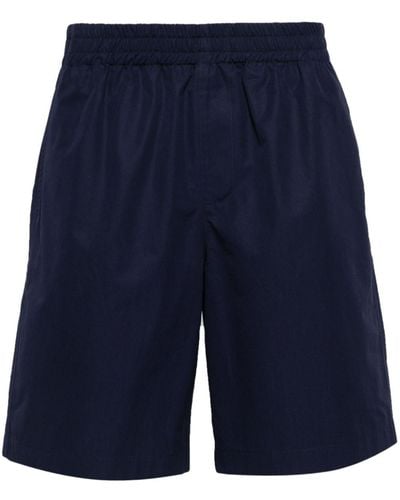 Versace Bermuda Shorts Met Geborduurd Logo - Blauw