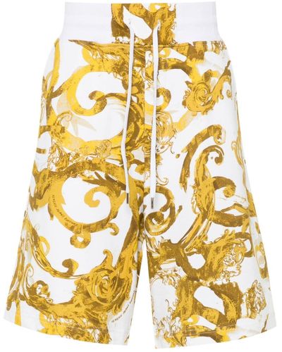 Versace Baroccoflage-printed cotton shorts - Mettallic