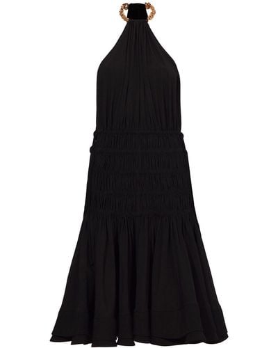 Proenza Schouler Halterneck Ruched Dress - Black