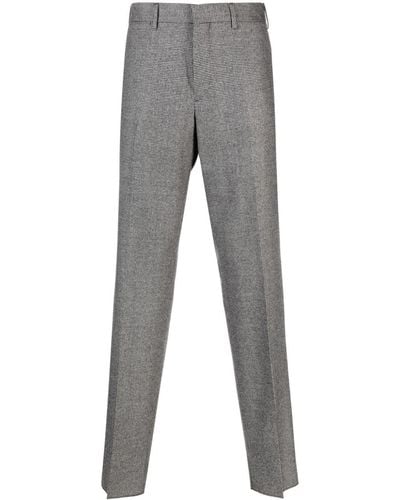 Lardini Kurt Houndstooth-pattern Tapered Pants - Grey