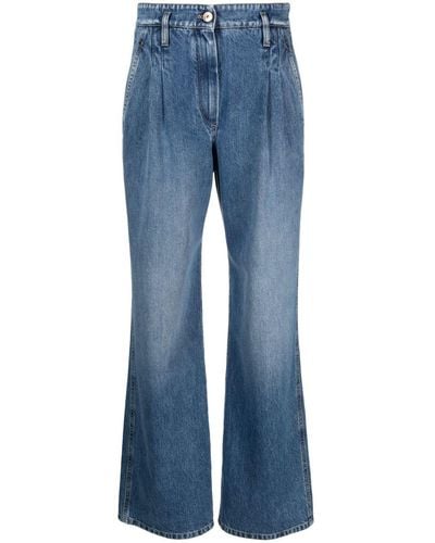 Brunello Cucinelli High-waist Wide-leg Jeans - Blue