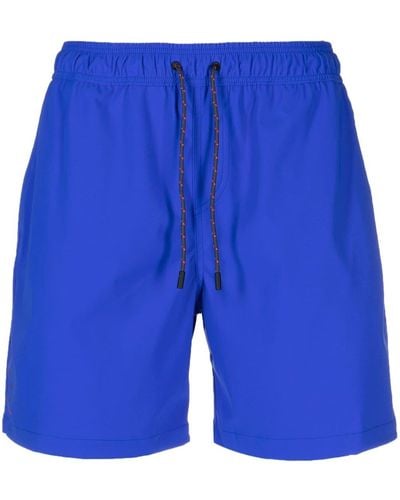 Sease Logo-print Drawstring Swim Shorts - Blue