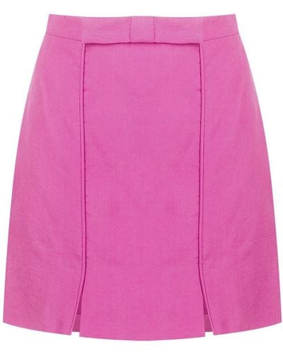 Adriana Degreas Lipstick Bow-detail Mini Skirt - Pink