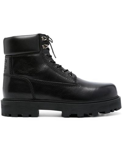 Givenchy Show 4g-motif Ankle Leather Boots - Black