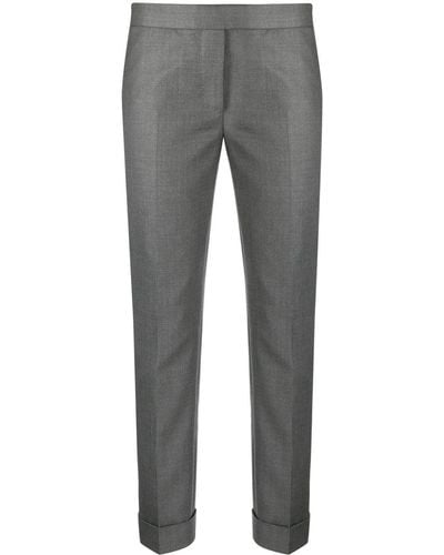 Thom Browne Cropped Tailored Pants - Gray