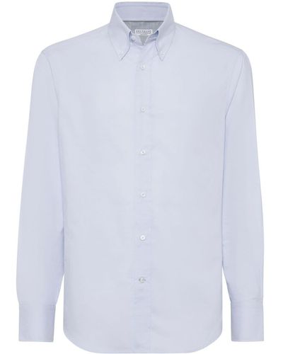 Brunello Cucinelli Klassisches Hemd - Weiß