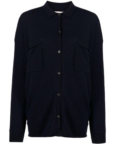 Lisa Yang Spread-collar Cashmere Shirt - Blue