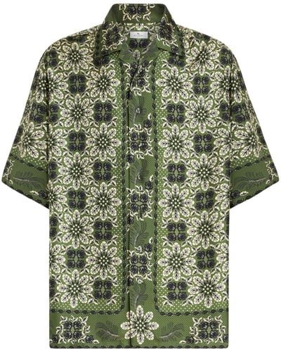 Etro Overhemd Met Bloemenprint - Groen