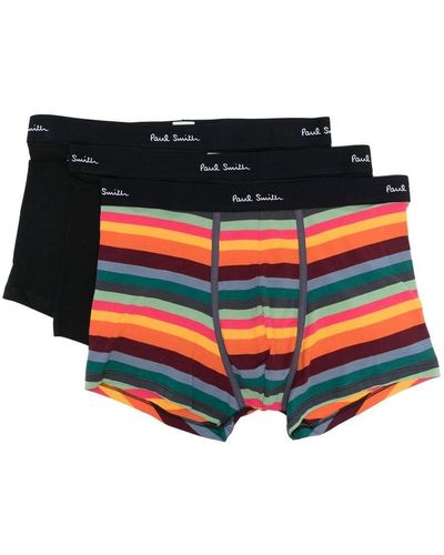 Paul Smith Striped Cotton Boxer Shorts - Red