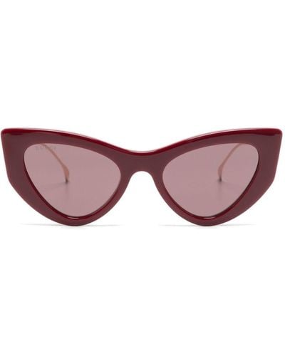 Gucci Double G Cat-eye Sunglasses - Red