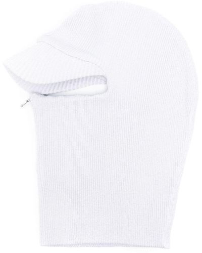 Who Decides War Coveted Ribbed-knit Zip-up Balaclava - White