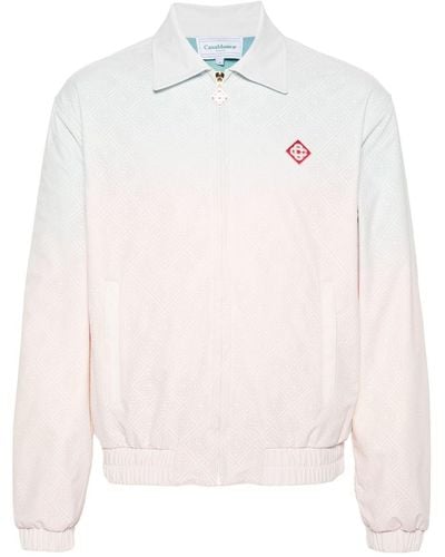 Casablancabrand Perforated-monogram Gradient Jacket - Pink